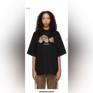 PLAM ANGLES Black leopard Bear T-Shirt